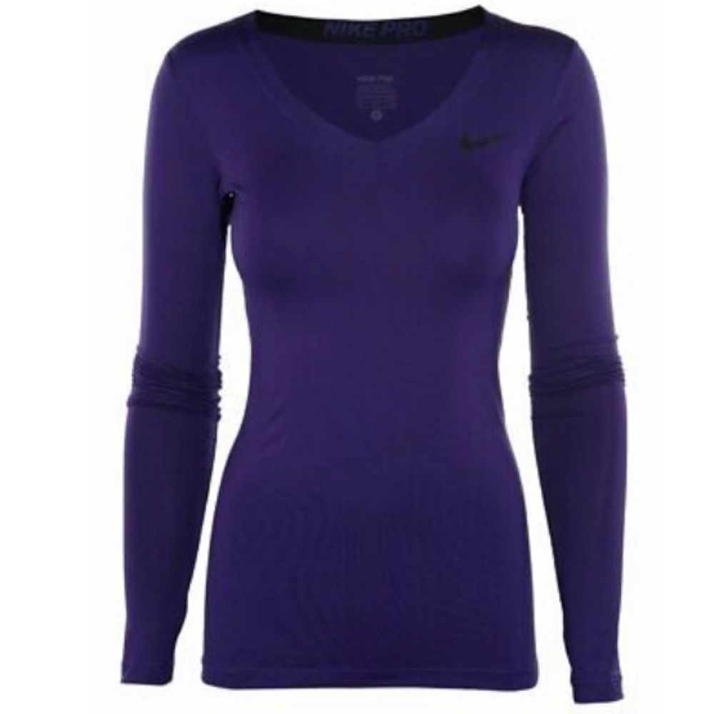 NWOT. NIKE PRO WOMENS DRI-FIT V- NECK SHIRT
